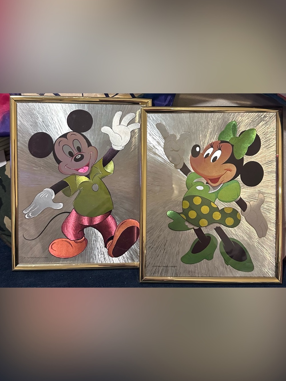 Vintage Mickey and Minnie Wall Art Pair - Home Wall Decor
